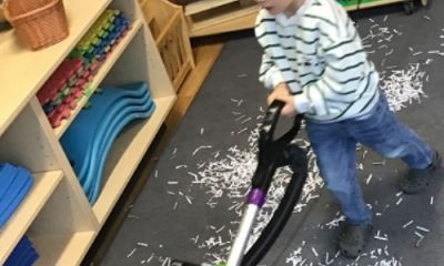 Our Busy Builders Clean Up! 