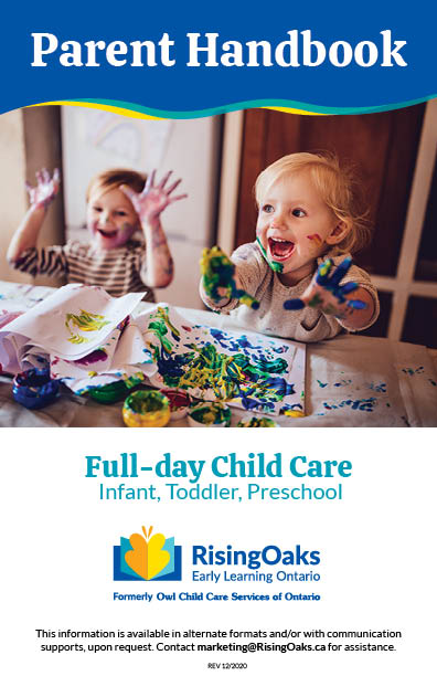 Handbook cover for Infant, Toddler and preschool programs