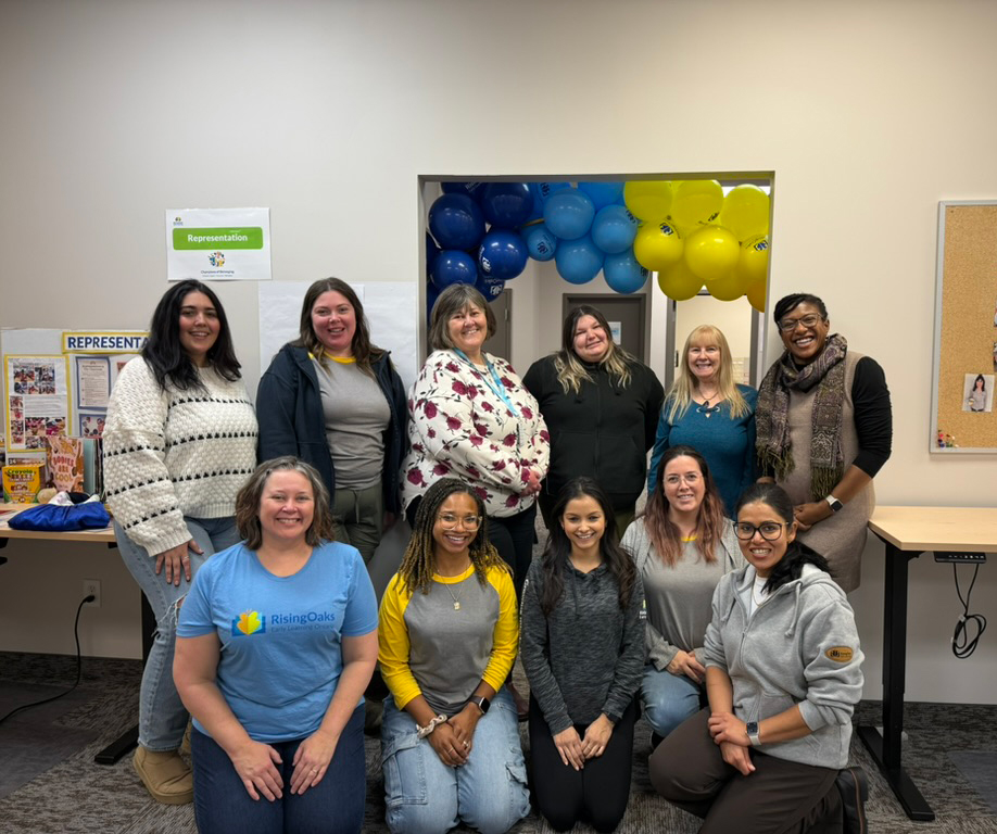 Diverse group of students smiling