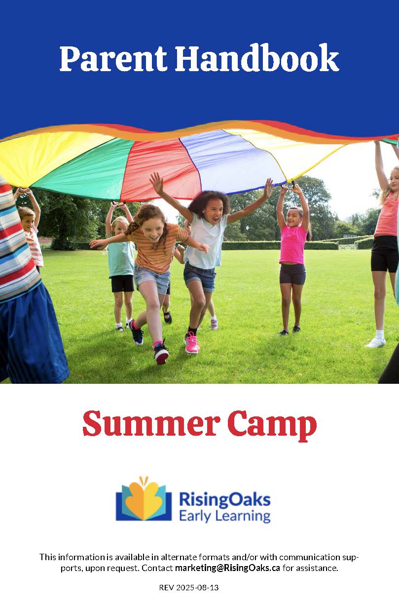 Handbook cover for summer camp programs at WCDSB locations