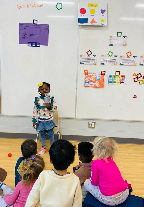 Child singing her Germs song