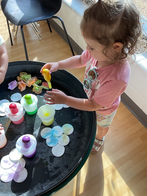 1 child using a dropper