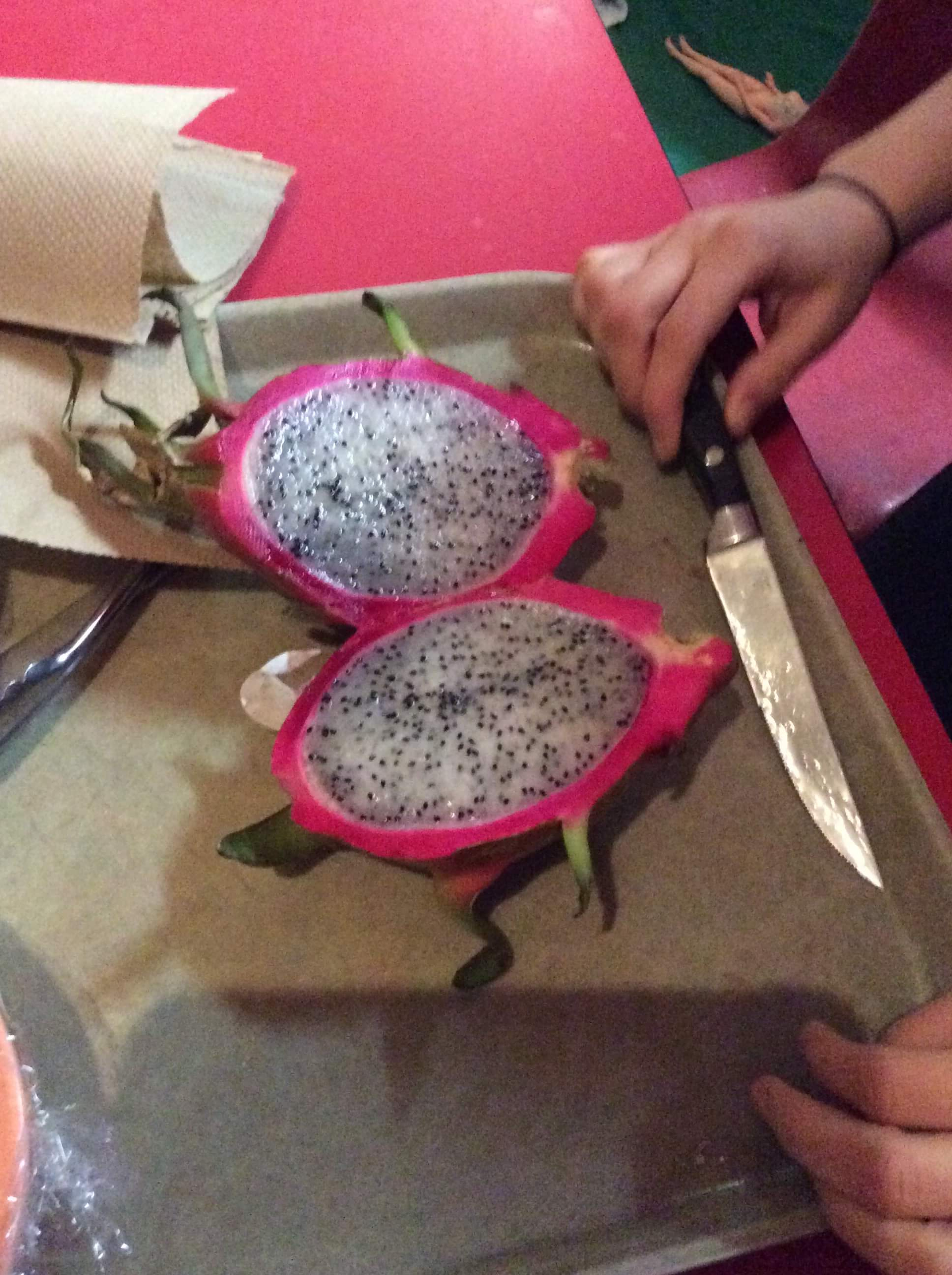 an opened Dragonfruit