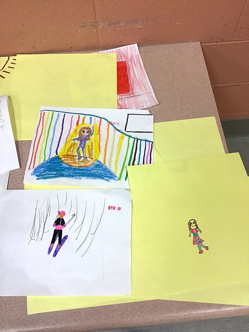 Child's sports drawings