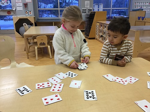 Children looking for a match.