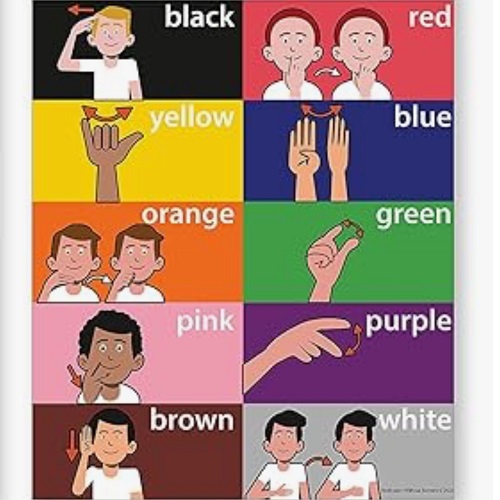 Colour sign language poster